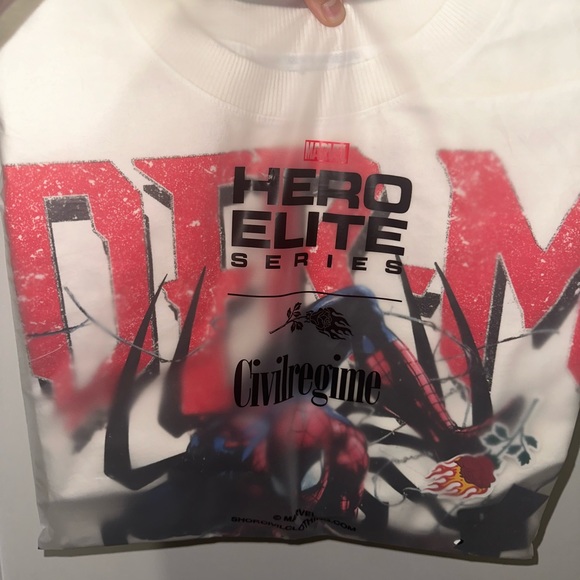 CIVIL REGIME X DARC SPORT X MARVEL SPIDERMAN “SPIDERMAN WEBS” SHIRT - Picture 6 of 11